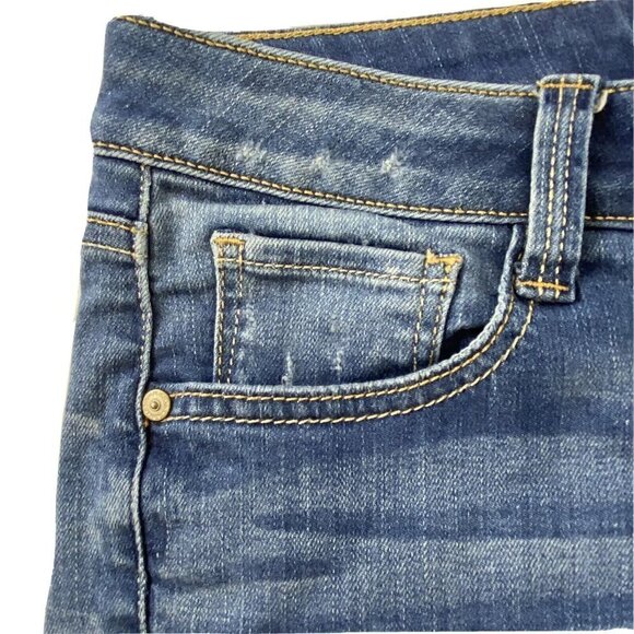 Arizona Jean Co Junior Women's size 5 Distressed Raw Hems Blue Jean Denim Shorts - Picture 3 of 9